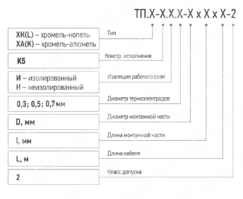 Термопара ТП.ХК (ТП.ХА)-К5