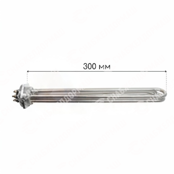 Блок ТЭН-3,0кВт, 380В (300мм.) G1 1/2" нерж/нерж (трубка + колпак) JH
