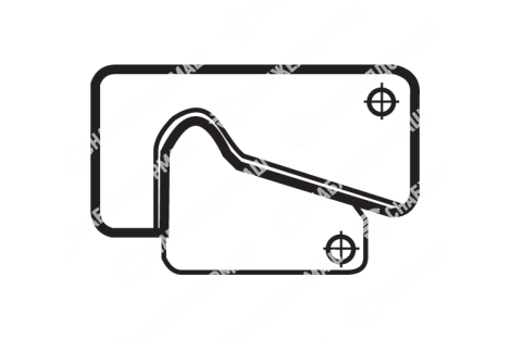 Шаблон для измерения величины проката, ползуна, выбоин и толщины гребней бандажей колесных пар локомотивов обр. по чер.2