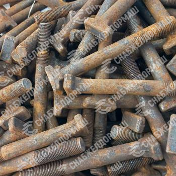 Болт стрелочный закладной М22х185 для крепления к ЖБ брусу