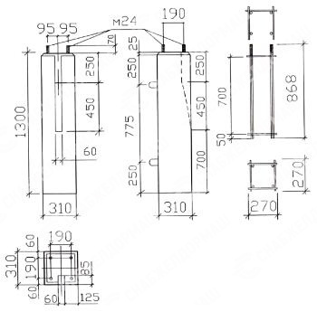 Фундамент переездных сигналов ПС 31-130
